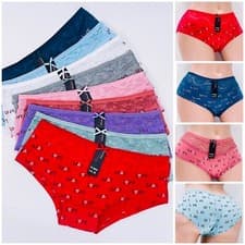 Image of 6-12 Boxer Briefs Sexy Women's Underwear Panties Boyshorts Love Lace SHORT 8525