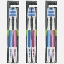 Image of 6x Listerine Toothbrush Reach Duo Twin Pack - Firm (12 brushes total)