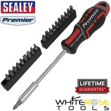 Image of Sealey Screwdriver Bit Set 21pc GripMAX Premier Soft Grip Slotted Pozi Torx