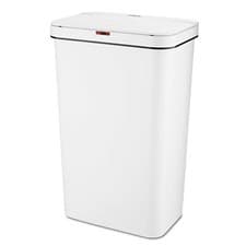 Image of Rectangular Sensor Bin by Tower T838005W 50L Fingerprint Proof Coated White