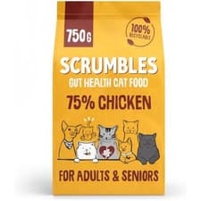 Image of Scrumbles Adult and Senior Cats Dry Food 750G
