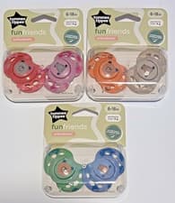 Image of 6x Tommee Tippee Fun Friends Soothers with Reusable steriliser pod