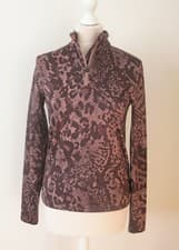 Image of ASOS 4505 Ladies Soft Touch Layering Zip Neck Top Size 10