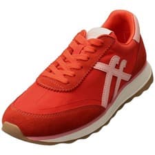 Image of FitFlop Retro-q Ff Womens Casual Trainers in Cherry Tomato - 5 UK