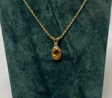 Image of 9ct gold Citrine pendant