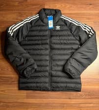 Image of Adidas Originals Stand-Up Collar Puffer Jacket men's black size XS