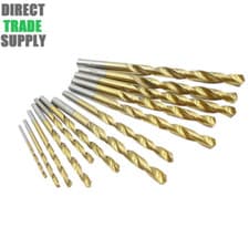 Image of HSS Metal Drill Bit Tin Titanium Metric 1-13mm in 0.1mm Imperial 1/16" -1/2"