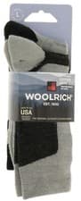 Image of Men's Hiking Socks Two Pairs Gray Black Woolrich Day Hiker Moisture Wicking