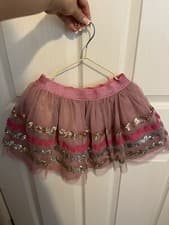 Image of Monsoon Pink Sequin Girls Skirt. Age 3-4 Years