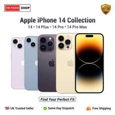Image of Apple iPhone 14 Plus/Pro/Pro Max 128/256GB Unlocked New Smart Phone Pristine A++