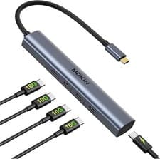 Image of 5-in-1 Multiport Adapter - 4 x USB C 3.1 Ports - 100W Power Delivery