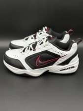 Image of Nike Air Monarch IV 4E White Varsity Red Dad Sneakers Shoes 416355-101 Men's 10