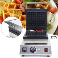 Image of Commercial Electric Waffle Maker Stainless Steel Square Non-stick Waffle Baker