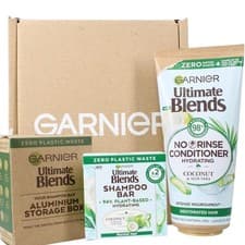 Image of Garnier Ultimate Blends No Rinse Conditioner + Shampoo Bar + Storage Box BNIB