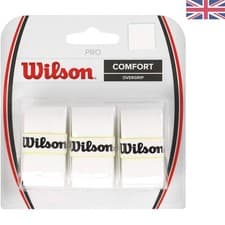 Image of Wilson White Overgrip Pro, Pack of 3 – Lightweight, High-Performance Tennis Grip