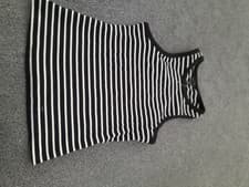 Image of New Look Size 14 Blzvk And White Striped Racer Bavk Vest Top