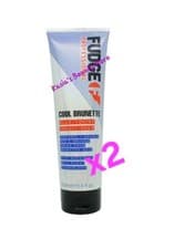 Image of X2 Fudge Cool Brunette Blue Toning Conditioner 250ml Erases Red&Orange Tones 
