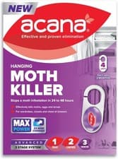 Image of Acana Hanging Moth Killer 4 Pack for Wardrobes - Max Performance - Kills in 24