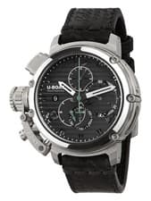 Image of U-Boat Chimera Automatic Chronograph Black Dial black Leather Mens Watch 9592