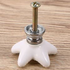 Image of 4 PCS Star Shaped Knobs Creative Handle Drawer Knobs Ceramic Door Handle Knob