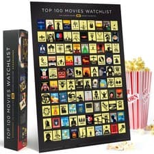 Image of Official IMDb Top 100 Movies Scratch Off Poster | Premium Bucket List - Made ...