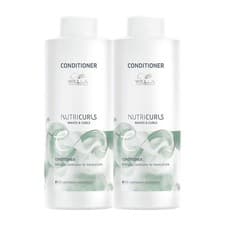 Image of Wella Nutricurls Waves and Curls Wavy and Curly Hair Conditioner 1000ml X2