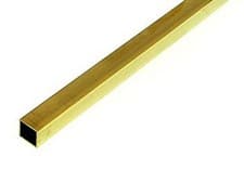 Image of Albion Alloys SSB1M Square Brass Tube 3 x 1.6mm x 1.6mm x 0.353mm Walls x305mm L