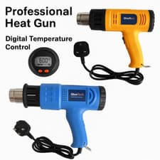 Image of Professional Heat Gun with LCD Display – Adjustable Temperature 2000W | UK Plug