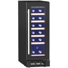 Image of HOMCOM Freestanding / Built-in Wine Cooler Fridge, 19 Bottle, Black