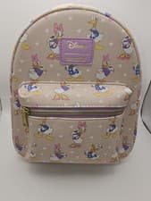 Image of Loungefly Disney Daisy & Donald Duck Mini Backpack All Over Print BNWT