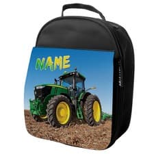 Image of Personalised Lunch Bag School Tractor Boys Kids Cooler Farm Lunchie Box ST753