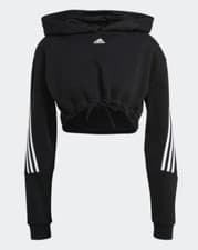 Image of Adidas Crop Hoodie Black In Womans Size 2XS BRAND NEW