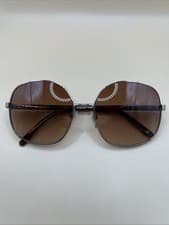 Image of Burberry B3070 1145/13 Butterfly Sunglasses Silver Frame Havana Brown Lens
