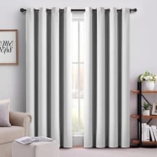 Image of THERMAL BLACKOUT CURTAINS READY MADE EYELET RING TOP OR PENCIL PLEAT +2 TIE BACK
