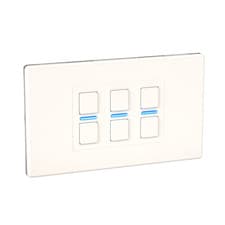 Image of Lightwave LP23WHMK2 Smart Dimmer with Energy Monitoring, 3 Gang, White Metal