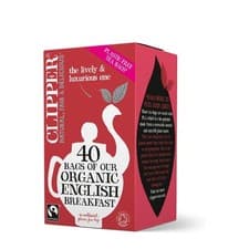 Image of Clipper Fairtrade Organic English Breakfast Black Tea 40 Bags
