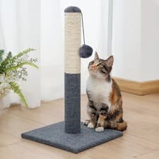 Image of TALL LARGE CAT SCRATCHING POST 55CM STRONG NATURAL SISAL POLE HEAVY DUTY BASE UK