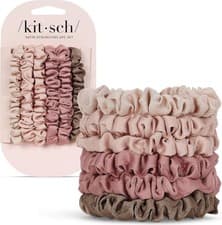 Image of Kitsch Satin Scrunchies for Women - No Crease Hair Ties for Girls | Scrunchies