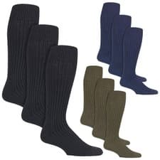 Image of 3 Pairs Mens Long Boot Socks | Country Pursuit | Walking Wellington Boot Socks