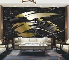 Image of 3D Leaf Design R24924 Wallpaper Wall Mural Self-adhesive Removable Luna