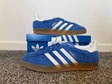 Image of BRAND NEW Adidas Originals Gazelle Indoor - Blue/White - UK Size 6 (EU 39 1/3)
