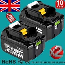 Image of 2 Packs For Makita 18V Battery 8.0Ah LXT LED Li-Ion BL1830 BL1840 BL1850 BL1860B