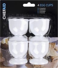 Image of Chef Aid White Plastic Egg Cups, Set of 4