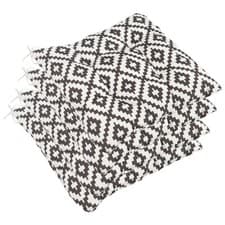 Image of OHS Seat Pads 2 Water Resistant Outdoor Cushions Garden Chair Covers Ties