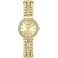 Image of Guess GW0401L2 Ladies Gold Tone Crystal Bracelet Watch