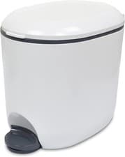 Image of Addis Premium Deluxe Bathroom Office Pedal Bin with Inner, 3.5 Litre, Light Gre
