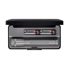 Image of Maglite ML56034 Mini Mag LED Flashlight Torch 2AA Aluminium Grey Gift Boxed