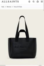 Image of ALLSAINTS IZZY SHEEN MED TOTE BAG BNWT RRP £159
