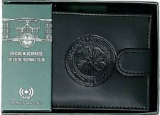 Image of CELTIC FC MEN'S REAL LEATHER RFID WALLET ANTI FRAUD MONEY CASH ID CARD CFC GIFT