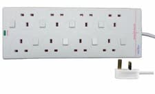 Image of Power strip 1M 2M 3m 5m 8 Gang Surge Protected Extension Lead Switched Plug Way